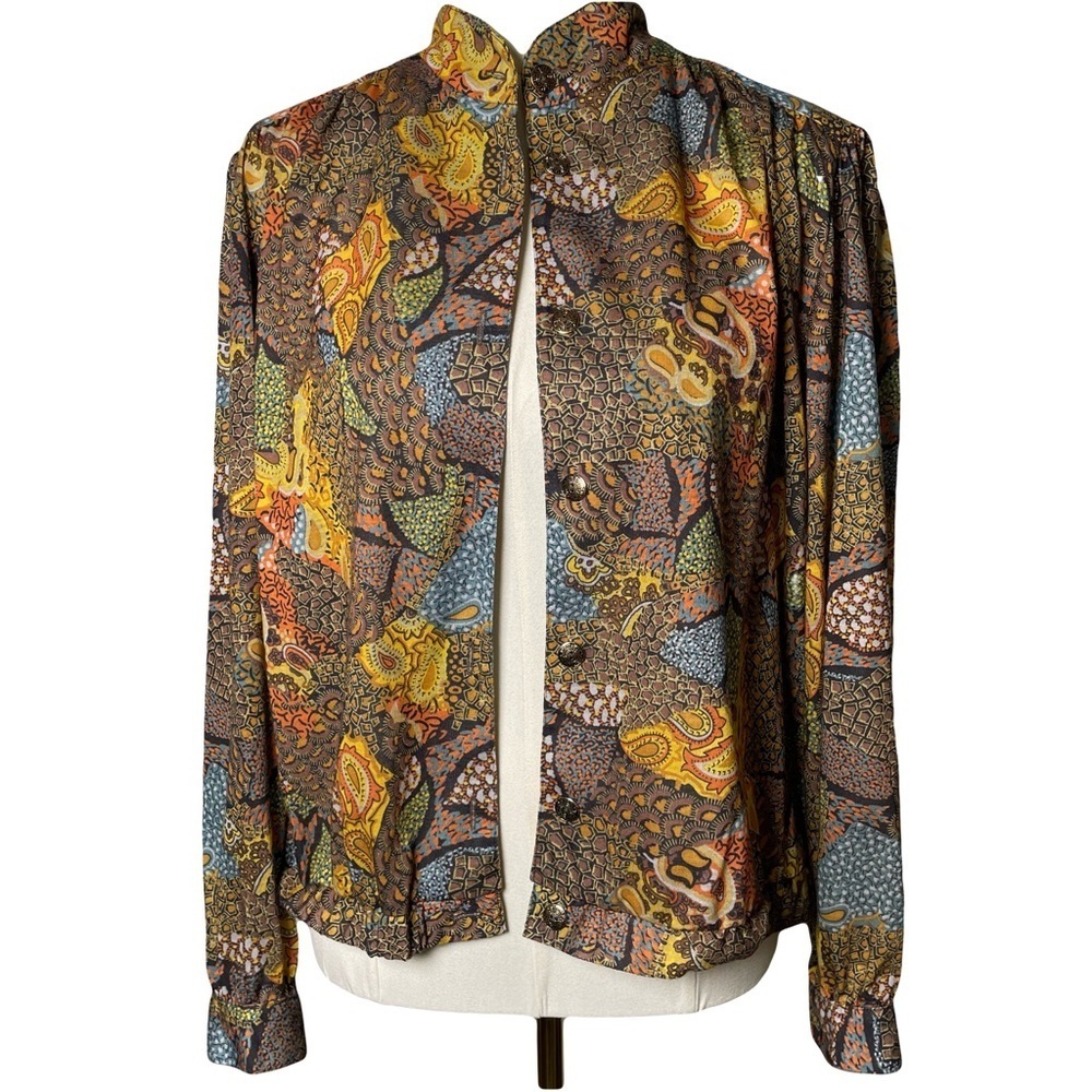 Vintage 80’s Oberstoff Lightweight Short Jacket  Multicolor size 46 Fall Colors
